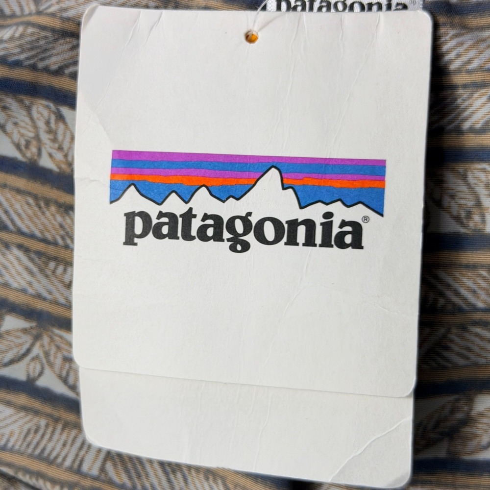 Patagonia Mens Minimalist Wavefarer Board Shorts 34 Brown Tapa Stripe 86769 NWT - Picture 12 of 14